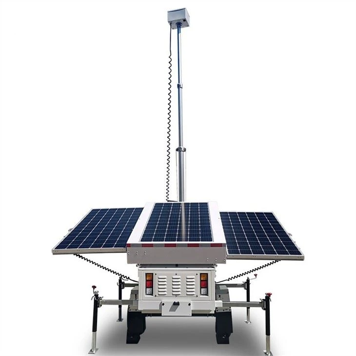 Power Security Mobile Solar Portable Camera Trailer Solar Power Station